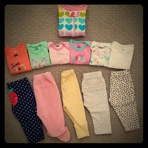 Lot/Bundle Baby Girl Clothes Onesies 12pc
